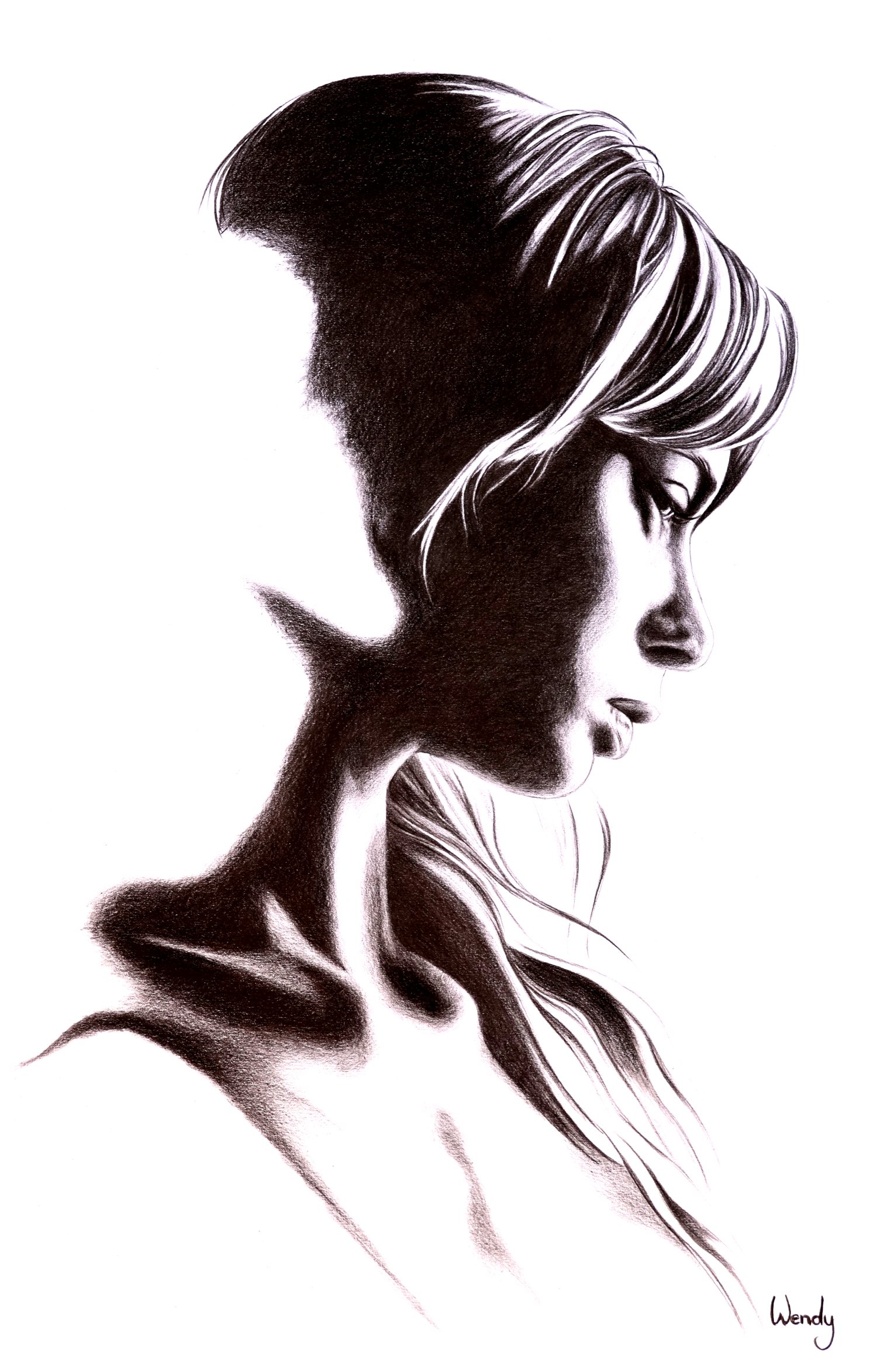 Pencil Sketch print on canvas